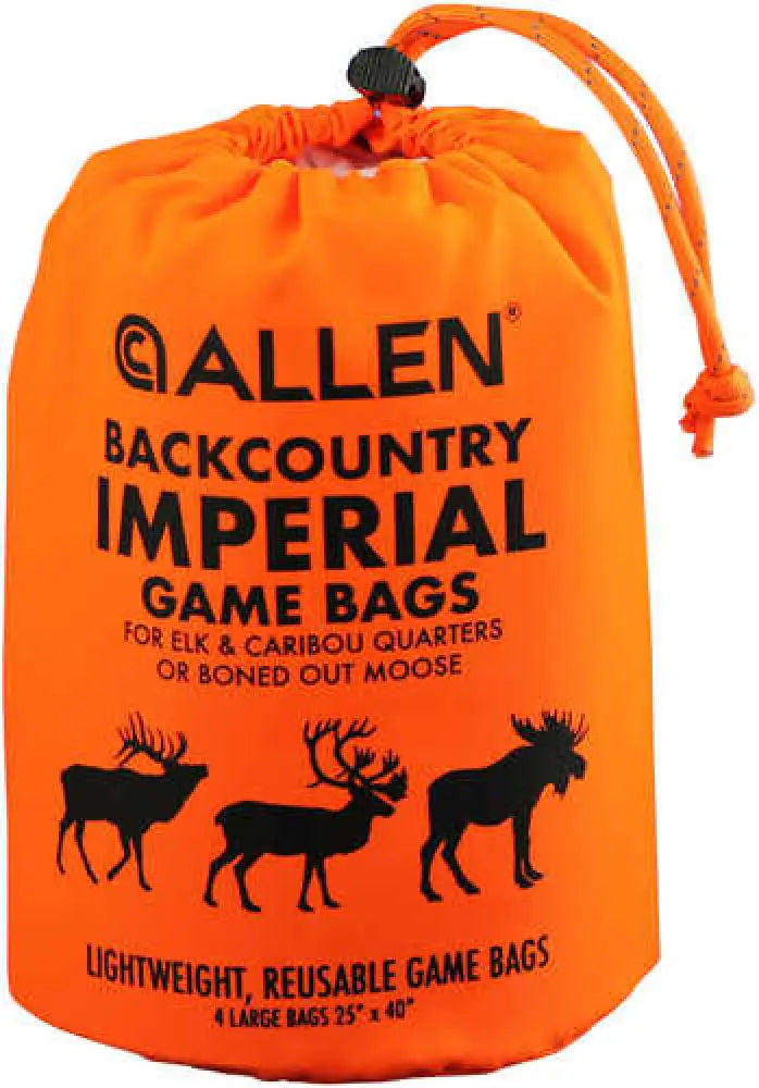 Allen 6590 Backcountry Imperial Elk Game Bag Set Orange Polyester 4 Bags