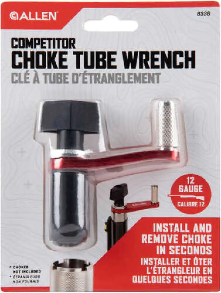 Allen Competitor Choke Tube Wrench Black with Red Silver Accents Steel for 12 Gauge Shotguns - 8336