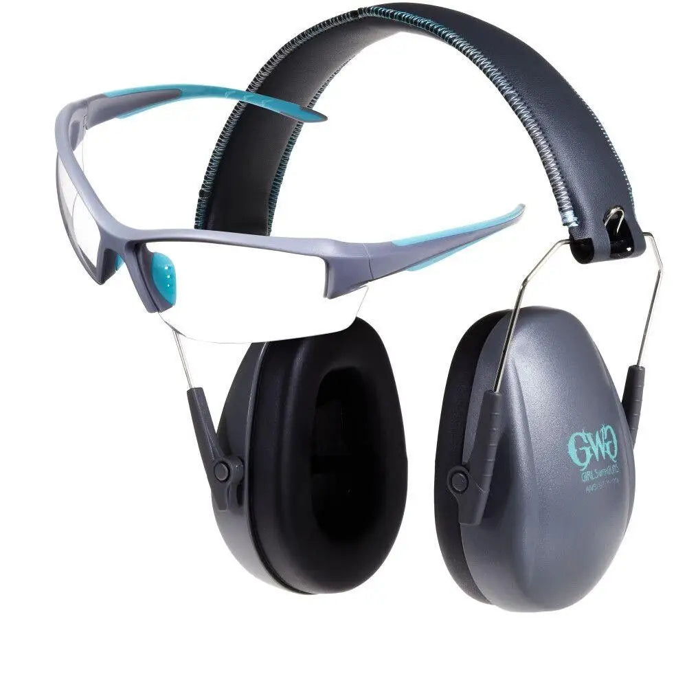 Allen Ear & Eye Combo Kits Girls with Guns Assure Protective Safety Glasses Earmuffs Set Gray/teal/black Nrr - 23db Buy