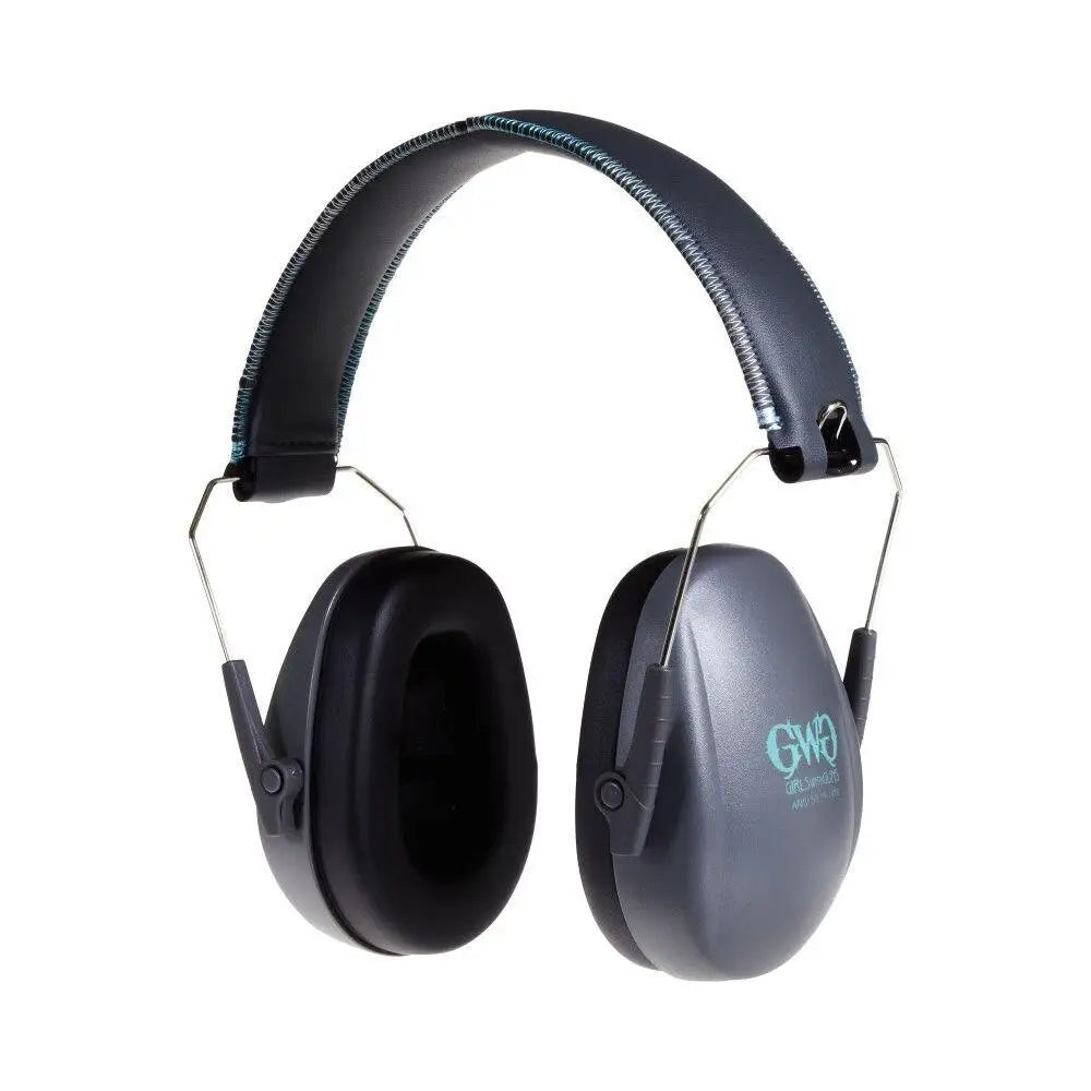Allen Ear Muffs Girls with Guns Assure Low-profile Earmuffs Gray/teal/black -nrr 23db Buy at Faith and Freedom Outdoors