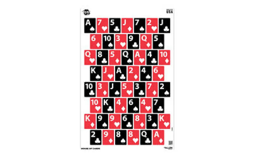 Allen Ez Aim 23x35 House Cards 3 Pack Buy at Faith and Freedom Outdoors - Paper Targets