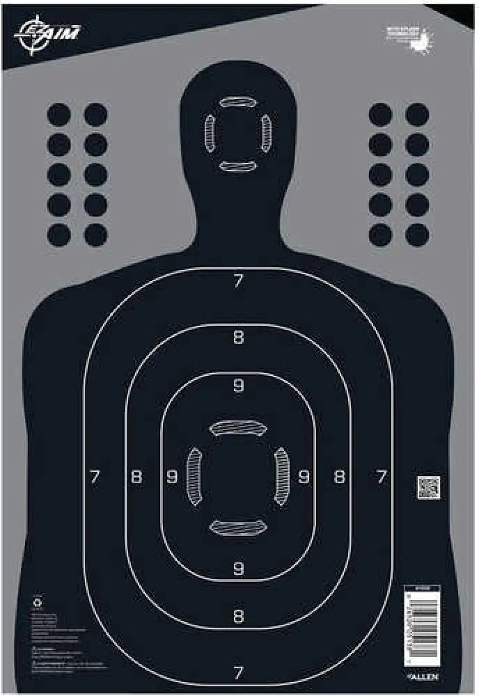 Allen Ez-aim Splash Silhouette Paper Target 12.50’’ w x 18.25’’ h 100 Per Pkg - 15496