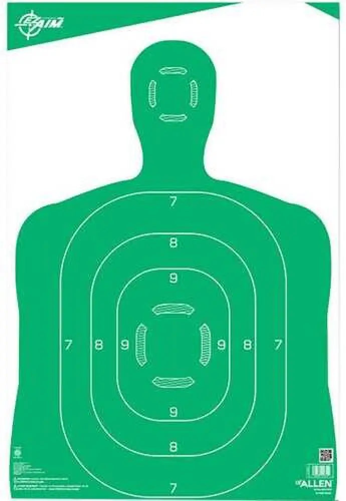 Allen Ezaim Silhouette Paper Target Green 12x18 10 Pk. Model: 15204
