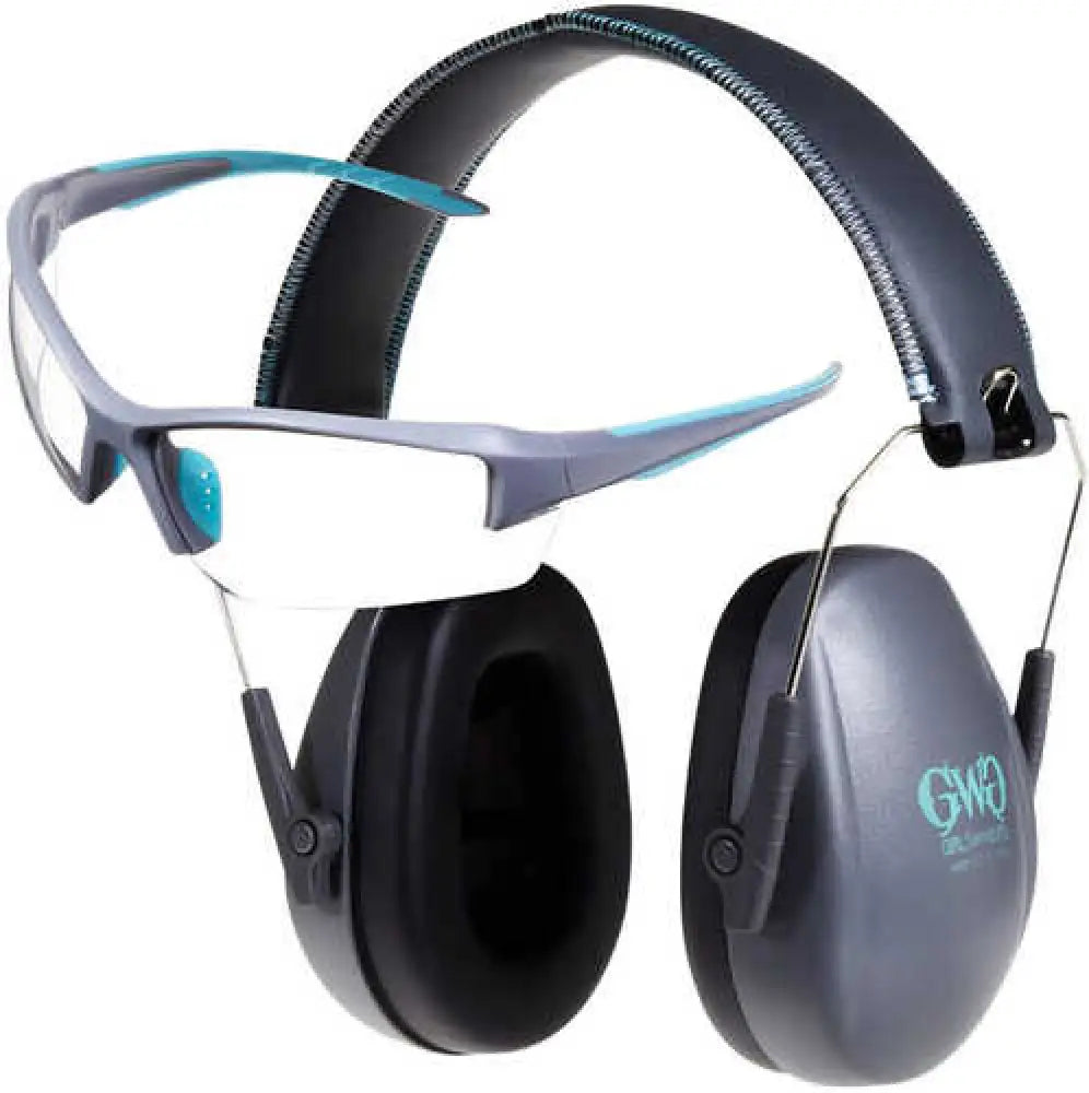 Allen Girls with Guns Safety Glass/earmuff Combo Anti-scratch Clear Lens Gray Frame - 2388
