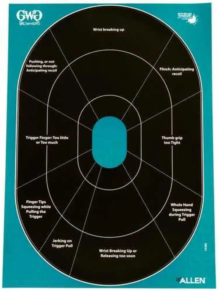 Allen Girls with Guns Splash Adhesiv 12x18 Oval Silhoutte 5pk - 15283