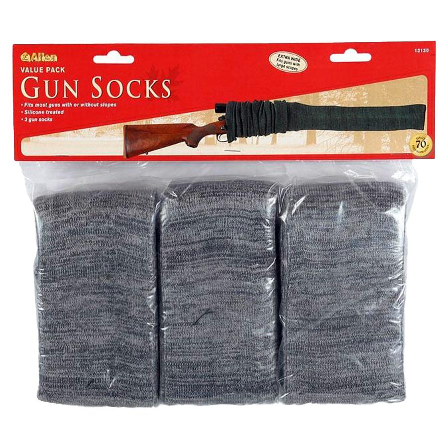Allen Shotgun Cases Allen Knit Shotgun Scoped Sock - 52" Gray 3 Pack