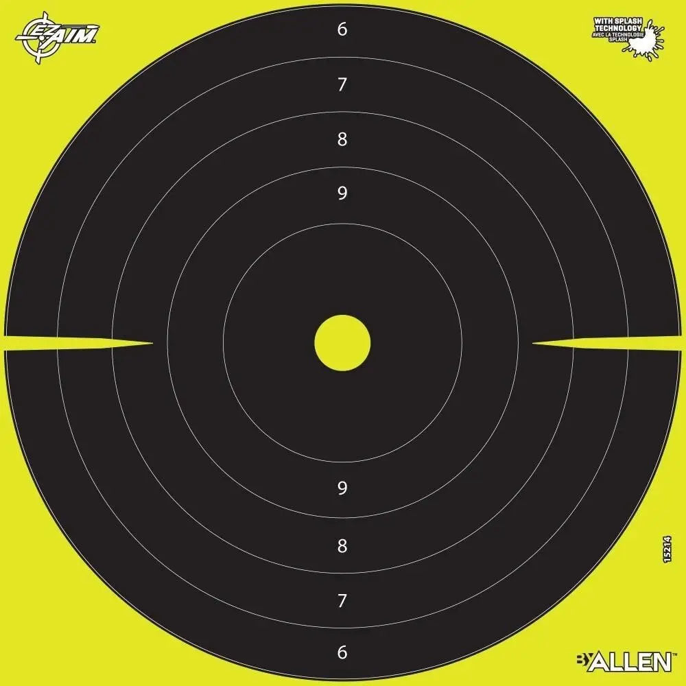 Allen Paper Targets Ez Aim Splash Reactive Target 12.5’’ Bullseye 30 Per Pad Buy at Faith and Freedom Outdoors