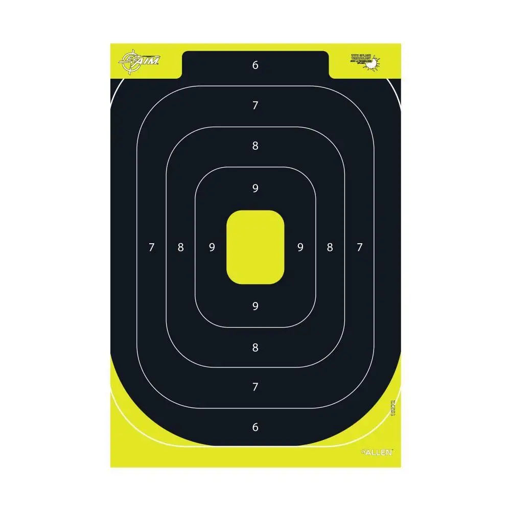 Allen Paper Targets Ez Aim Splash Reactive Target Ipsc Sileft Handouette 12.5’’x18.25’’ Yellow and Black 30 Per Pad Buy