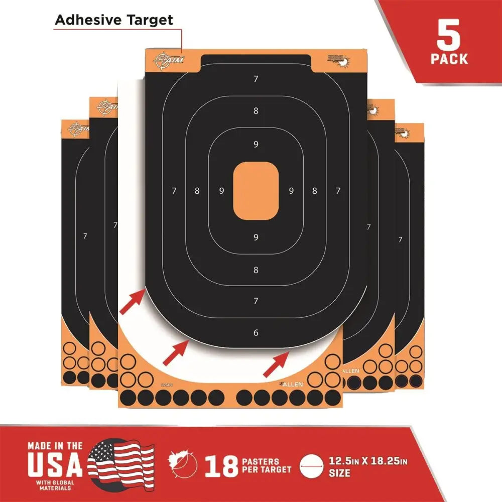 Allen Shooting|paper Targets Adhesive Splash Handgun Training Target 12x18’’ Orange and Black 5/ct Buy at Faith