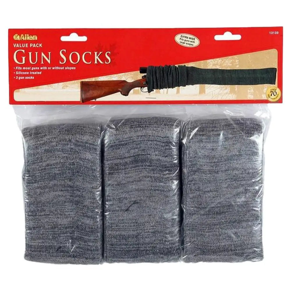 Allen Shotgun Cases Knit Scoped Sock - 52’’ Gray 3 Pack Buy at Faith and Freedom Outdoors