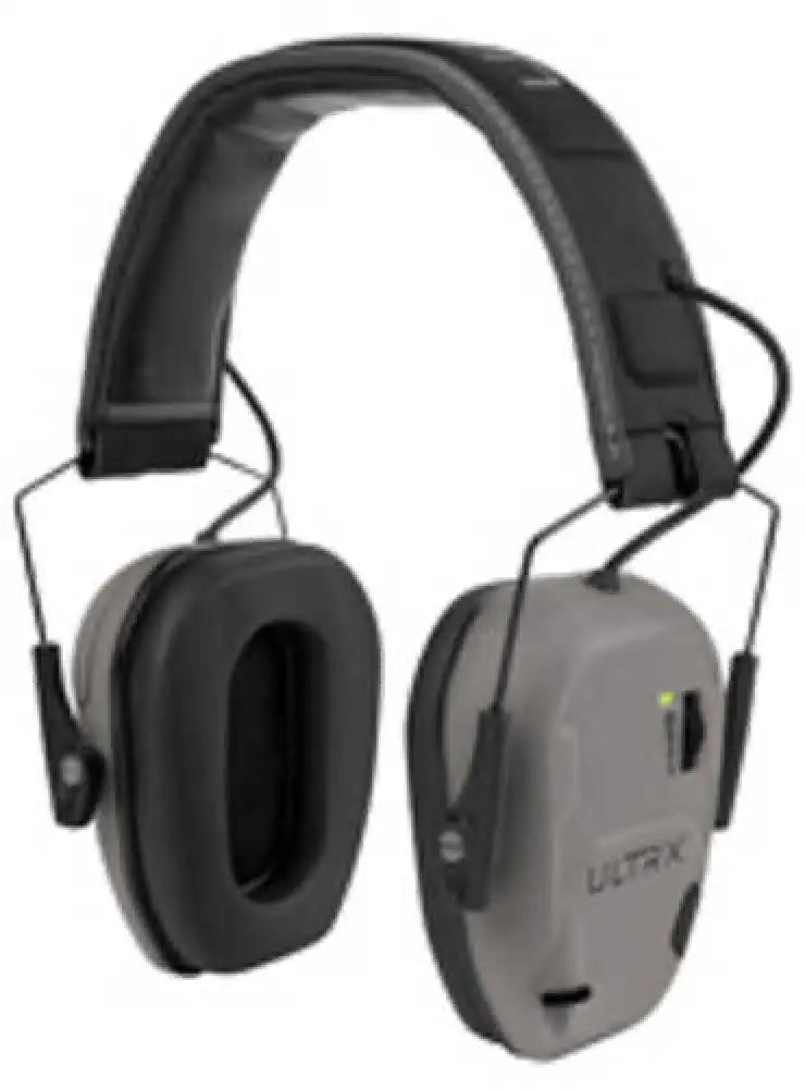 Allen Ultrx Bionic E-muff Electronic Earmuff Nrr 22db Rubberized Protective Coating Cement Gray - 4143
