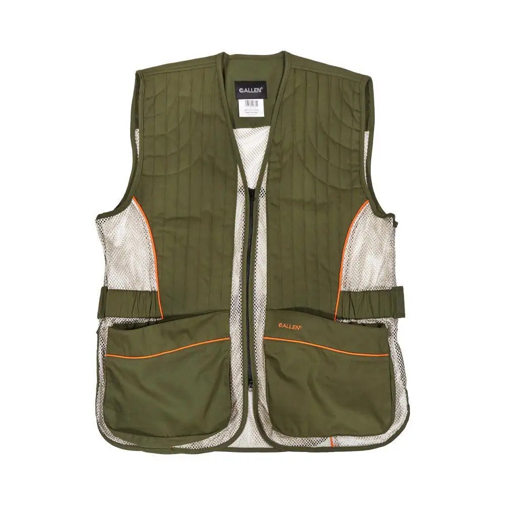 Allen Vests Ace Shooting Range Vest with Moveable Shoulder Pad r or l Green Xl/2xl Buy at Faith and Freedom Outdoors