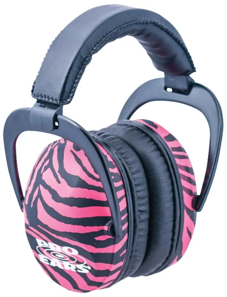 Altus Brands Llc - Pro-ears Shooting|ear Muffs - Proears Ultra Sleek Pink Zebra Buy at Faith and Freedom Outdoors