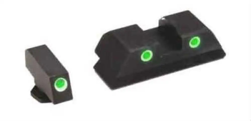 Ameriglo Classic Series 3 Dot Sights for Glock 20 21 29 30 31 32 36 Green with White Outline Front and Rear Gl-11