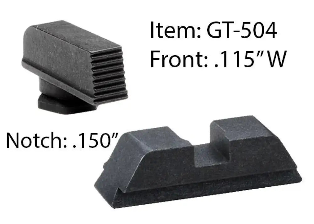Ameriglo Gun Parts|night Sights Defoor Performance Black Sight Set for Glock 17-39 / Front Width.115’’ / Rear