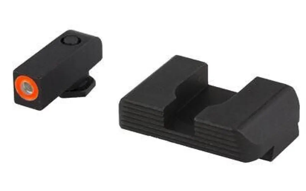 Ameriglo Gun Parts|night Sights Glock Gen1-4 Hackathorn Sight for 42-43 Green Tritium Orange Front - Black Serrated