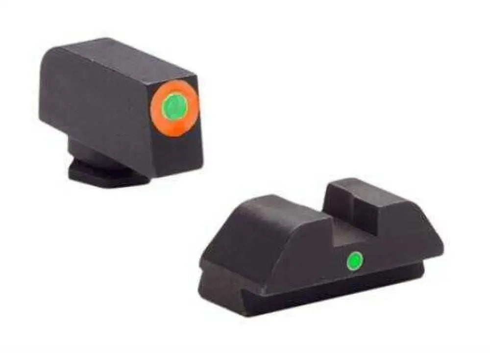 Ameriglo I-dot Sight Fits Glock 42 and 43 Green Tritium Orange Outline Front with Rear Gl-205 - Gl205