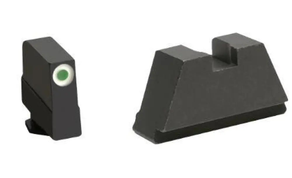 Ameriglo Night Sights 3xl Tall Green Tritium White Outline.365/flatblack.451 for Most Glocks Buy at Faith and Freedom