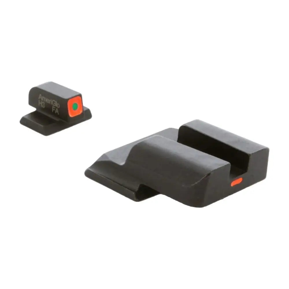 Ameriglo Night Sights Cap Sight Set Green Tritium Orange Square Outline Front Non-trit Rear for M&p Shield Buy at Faith