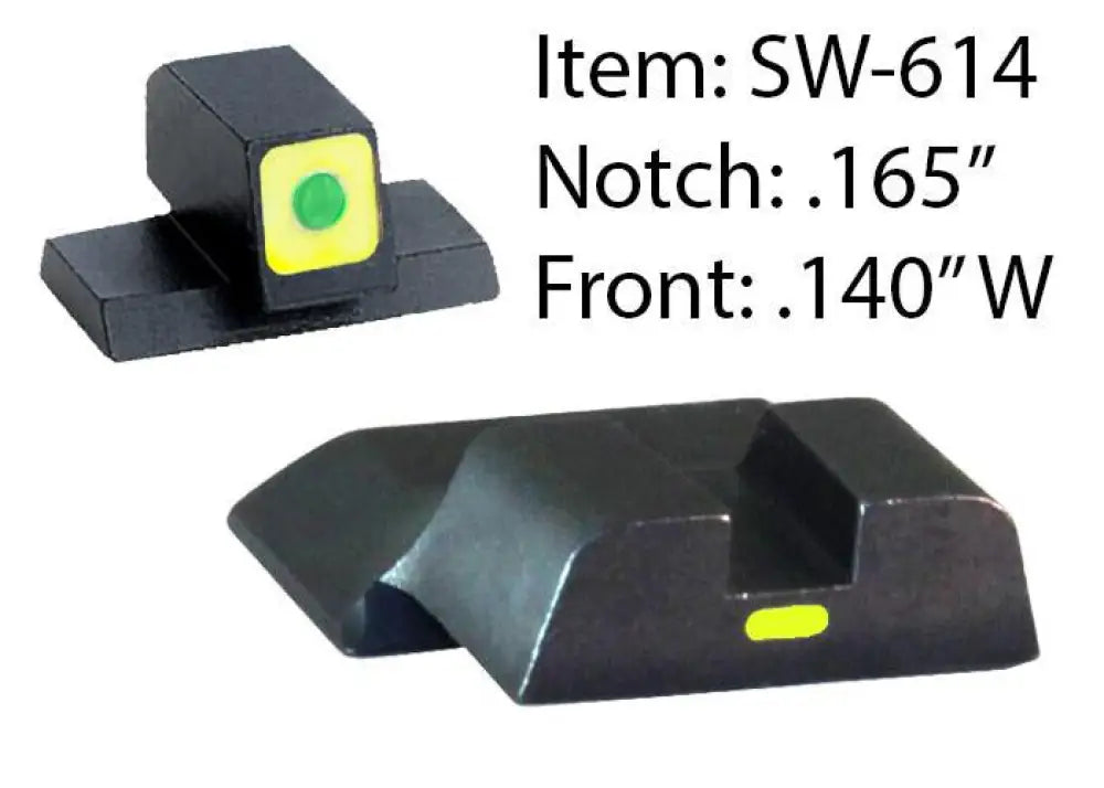 Ameriglo Night Sights Cap Tritium for S&w M&p / Front - Green / Outline - Lumigreen / Style - Rear Paint Bar - Buy