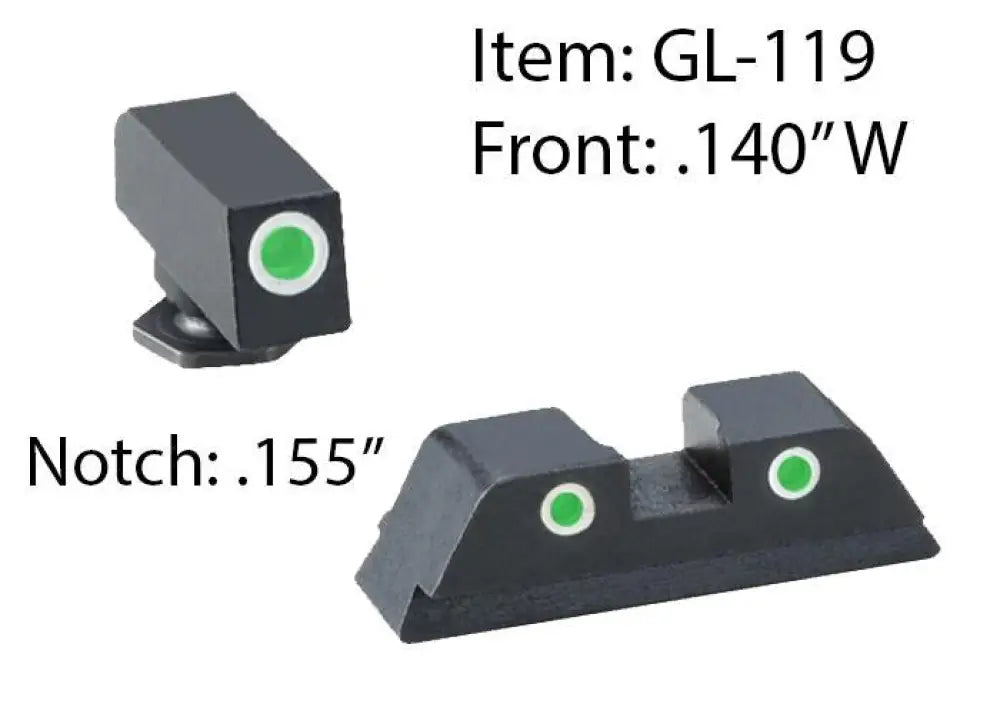 Ameriglo Night Sights Classic Tritium Sight Set 3-dot for Glock 20 21 29 30 31 32 36 40 41 Buy at Faith and Freedom