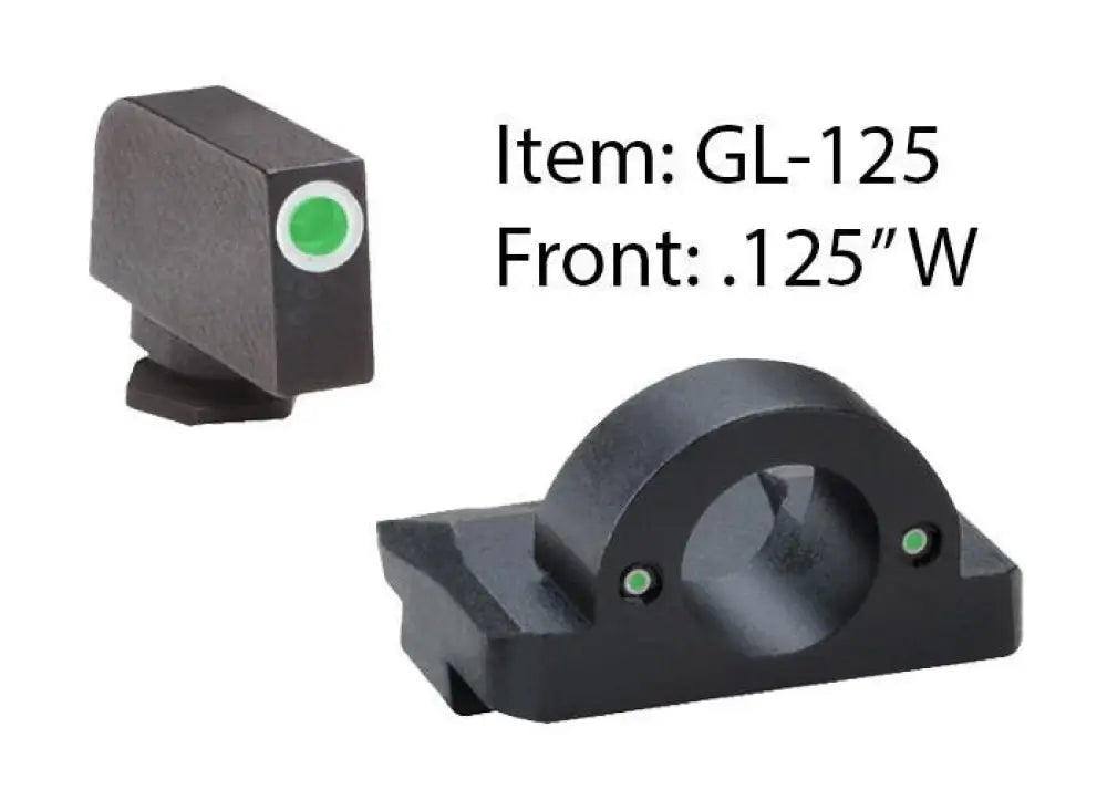 Ameriglo Night Sights Ghost Ring Sight Set for Select Glocks / Front Tritium - Green / Outline - White / Rear - Buy