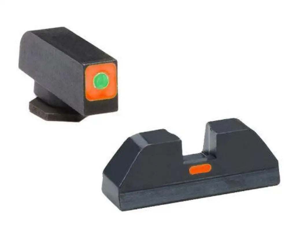 Ameriglo Night Sights Green Tritium Outline Orange Square (non Trit) Rear for Glock Gen 1-4 Buy at Faith and Freedom