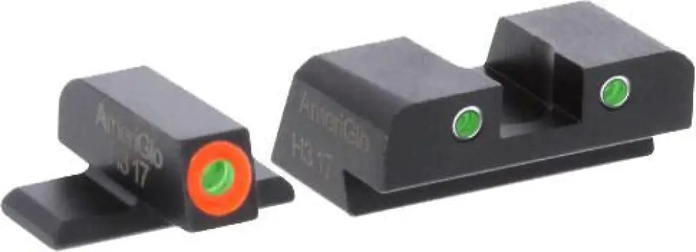 Ameriglo Night Sights Green Tritium Round Outline Orange/white for Sig #8 Height Buy at Faith and Freedom Outdoors