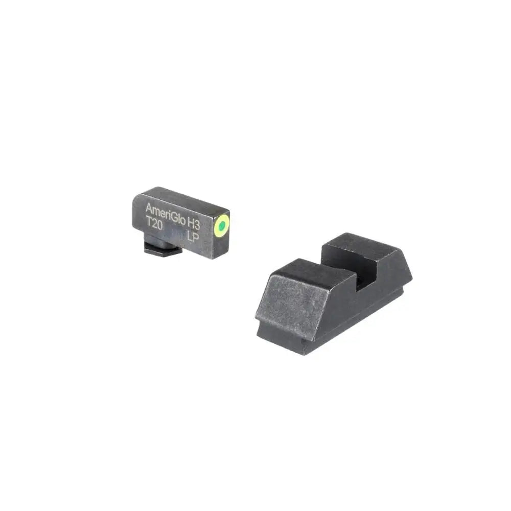 Ameriglo Night Sights Optics Compatible Tritium Handgun Sight Set for Glock Flat Black.295? Rear 1l Tall Green