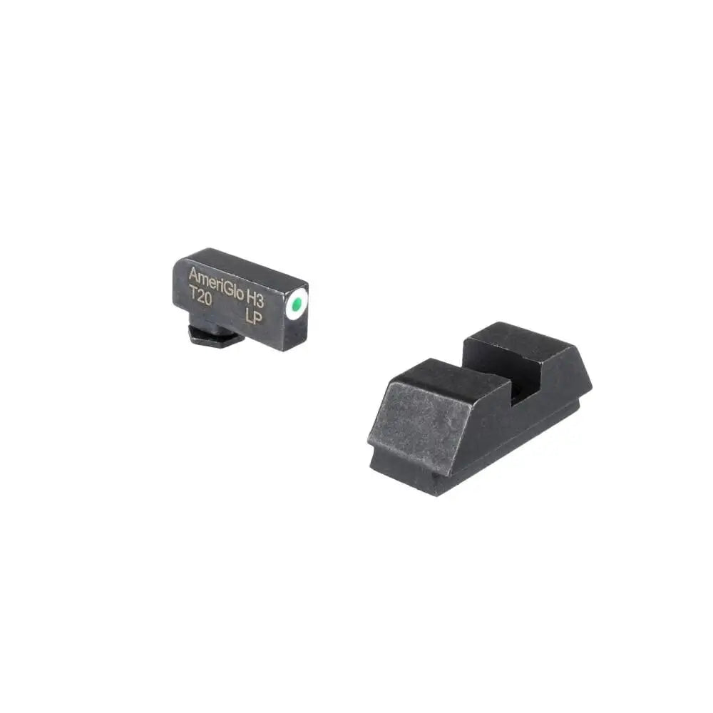 Ameriglo Night Sights Optics Compatible Tritium Handgun Sight Set for Glock Flat Black.295? Rear 1l Tall Green