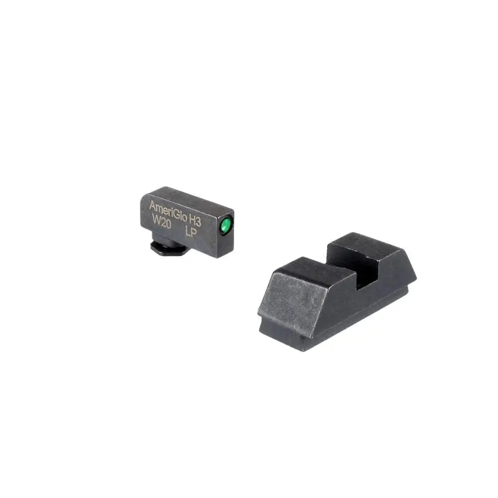 Ameriglo Night Sights Optics Compatible Tritium Handgun Sight Set for Glock Flat Black.295? Rear 1l Tall Green