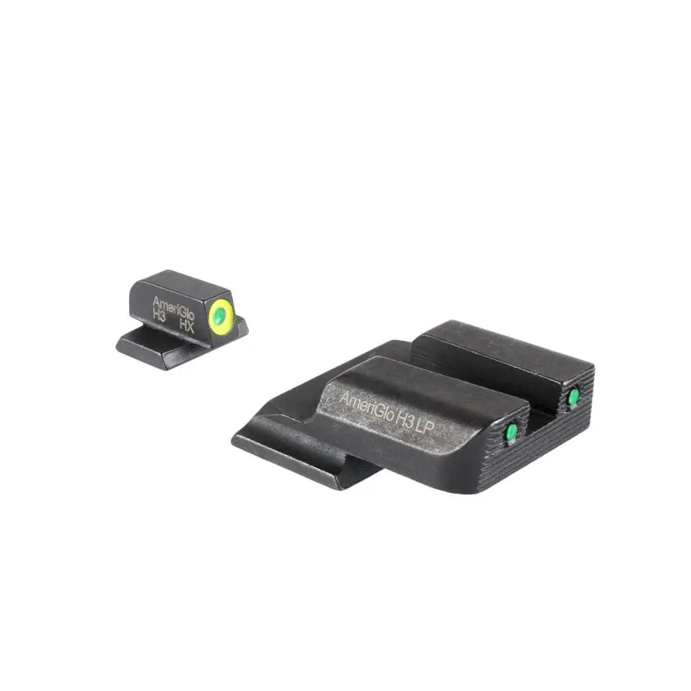 Ameriglo Night Sights Trooper Tritium Handgun Sight Set for S&w M&p Shield (excludes Ez) Green Rear with Lumigreen