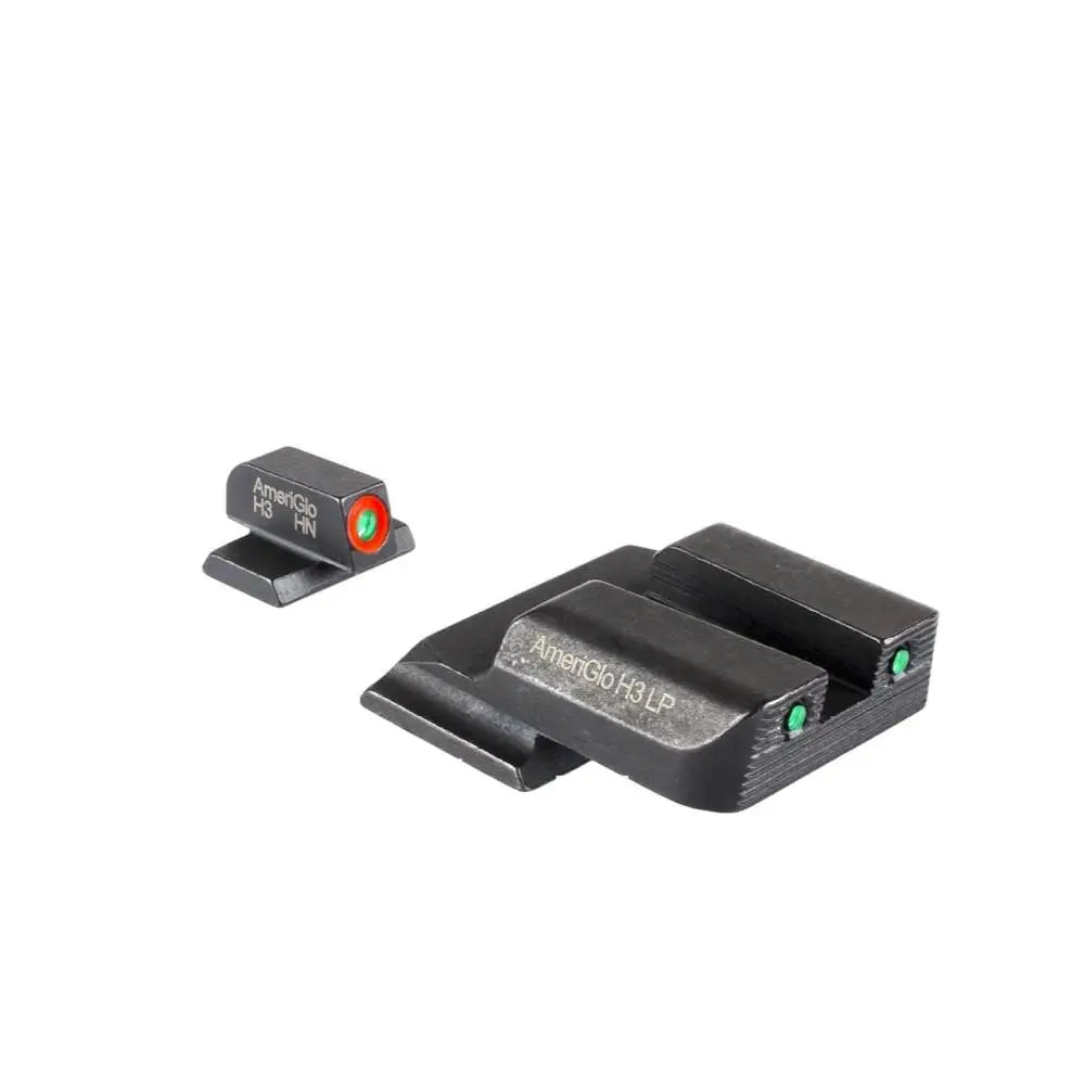 Ameriglo Night Sights Trooper Tritium Handgun Sight Set for S&w M&p Shield (excludes Ez) Green Rear with Orange Front