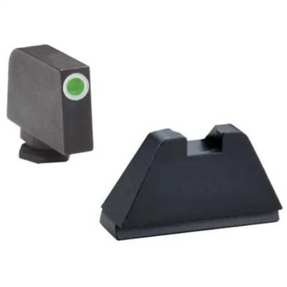 Ameriglo Sight Fits All for Glocks Except 42/43 Green Tritium White Outline Front Black Rear Tall Suppressor Set Gl-411