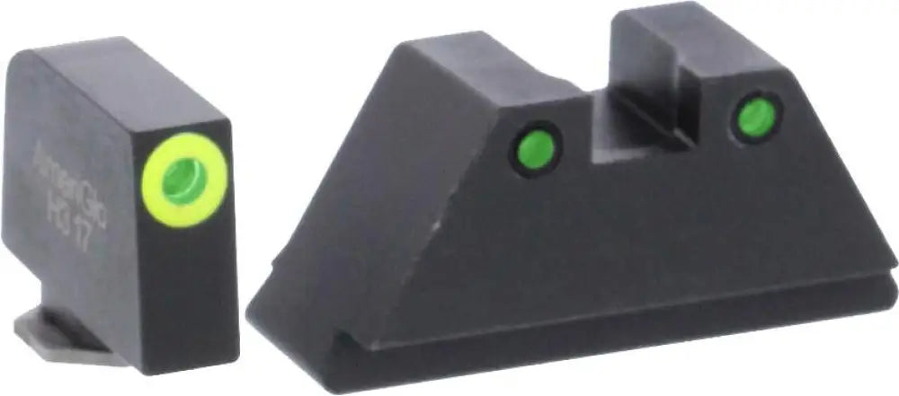 Ameriglo Suppressor Height Sights Green Tritium Limegreenlumi Rnd Outline.315/black.394 for Glock Tall Supp Buy