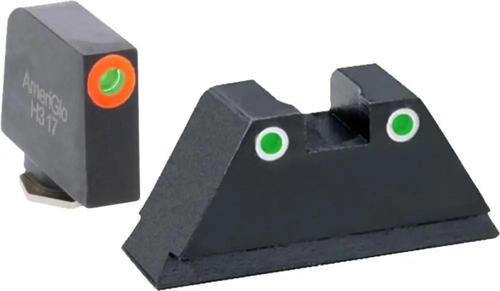 Ameriglo Suppressor Height Sights Green Tritium Round Outline Orange.315/white.392 for Glock Tall Buy at Faith