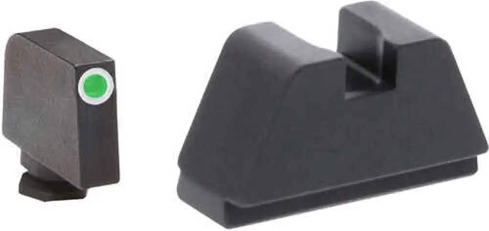 Ameriglo Tall Suppressor Height Sight 2xl Tritium Green W/white Outline Front Flat Black Rear Frame for Gloc - Gl481