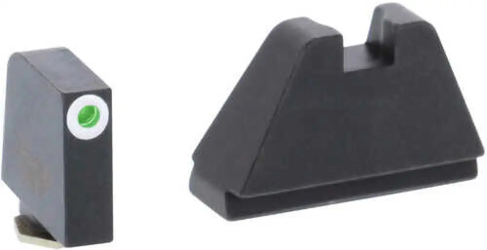Ameriglo Tall Suppressor Height Sight 5xl Tritium Green W/white Outline Front Flat Black Rear Frame for Gloc - Gl482