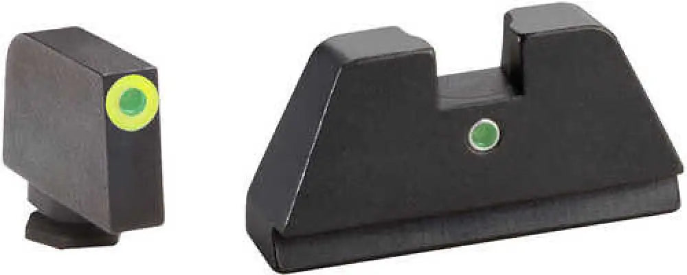 Ameriglo Tall Suppressor Height Sight Xl I-dot Tritium Green with Limelumi Outline Front Rear Black Frame - Gl391