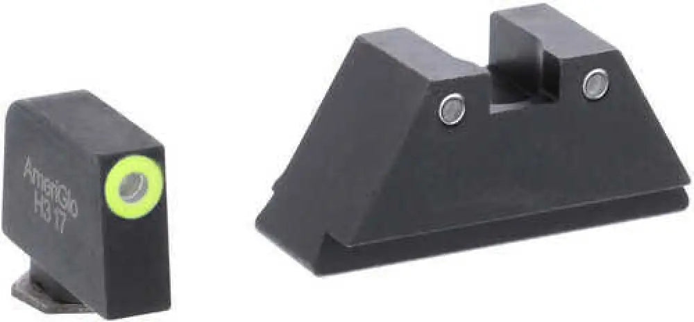 Ameriglo Tall Suppressor Sight Set for Glock Green Tritium Front Dot with Lumigreen Outline and - Gl333