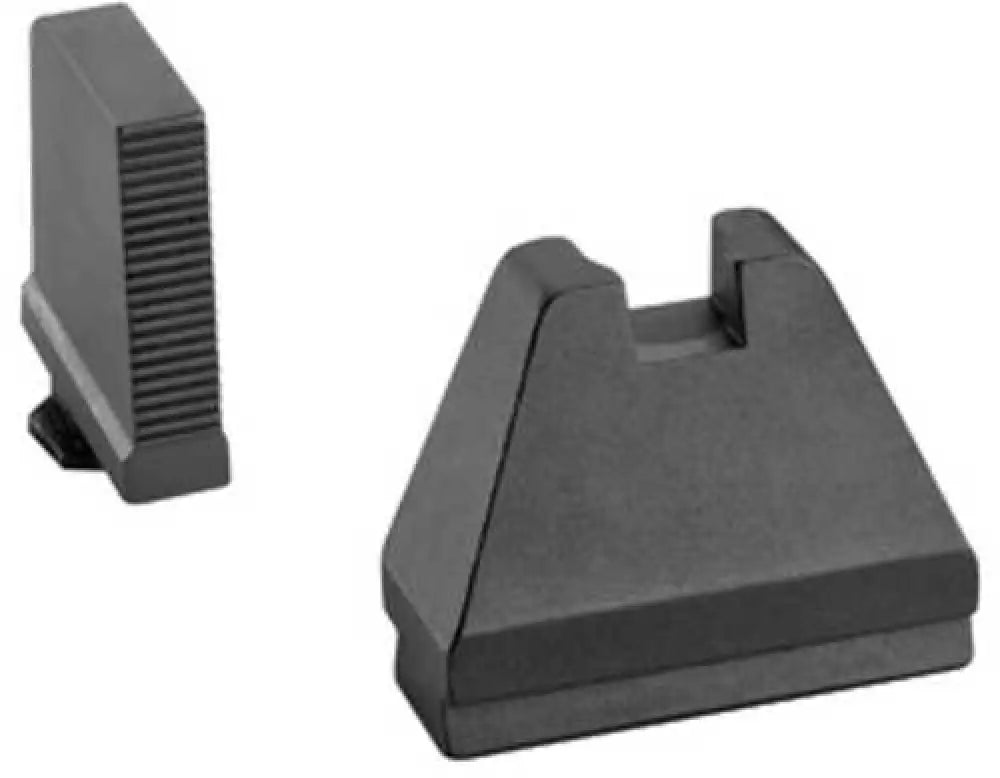 Ameriglo Tall Suppressor Sights 9xl Height Fits All for Glocks Except 42/43 Black Serrated.500’’ Front Flat.600’’ Rear
