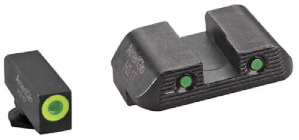 Ameriglo Trooper Sight Fits Glock 42 43 43x Green Tritium Lumilime Outline Front Black Serrated Rear - Gl-822