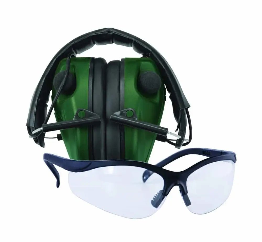 Aob Ear Muffs Caldwell E-max Lopro Electronic with Shooting Glasses Buy at Faith and Freedom Outdoors