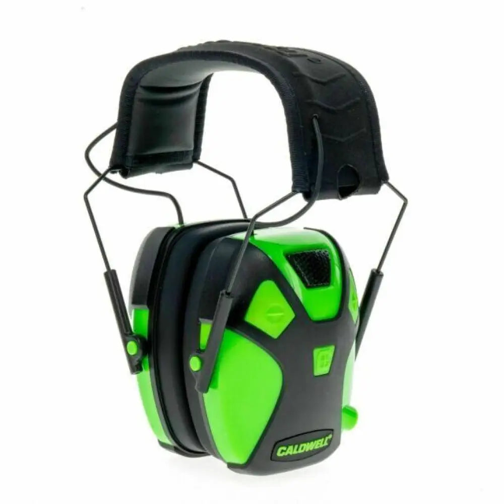 Aob Ear Muffs Caldwell E-max Pro Earmuffs - Neon Green 23db Nrr Buy at Faith and Freedom Outdoors