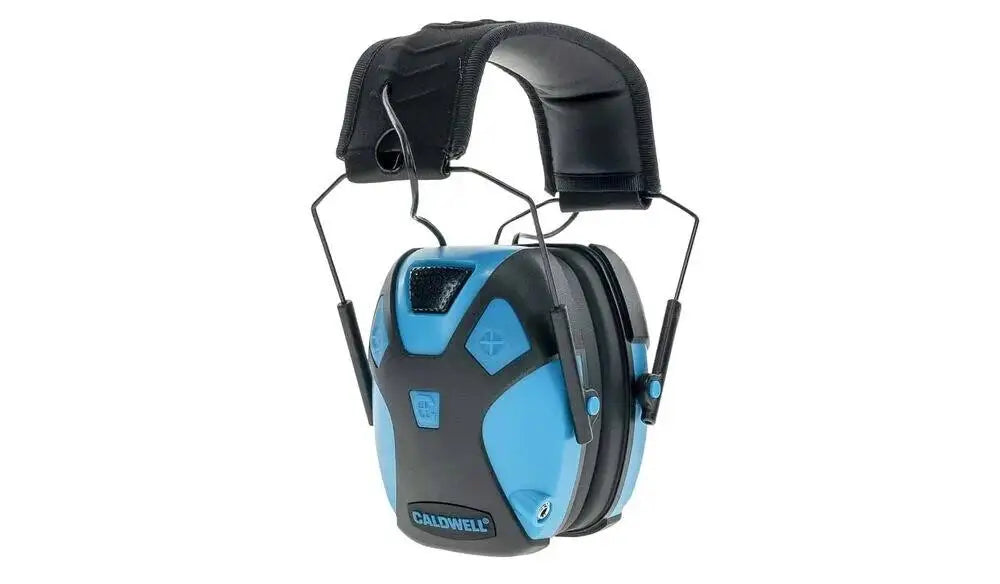 Aob Ear Muffs Caldwell Small E-max Pro Earmuffs - Neon Blue 23nb Nrr Buy at Faith and Freedom Outdoors
