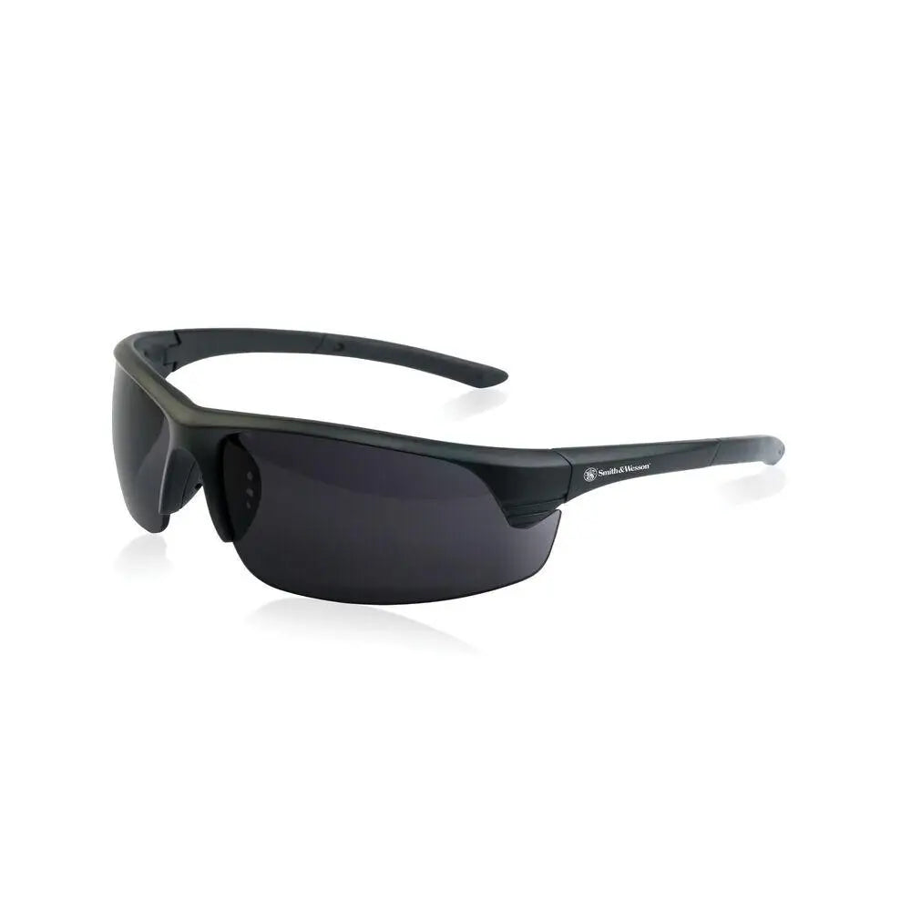 Aob Hunting Eyewear|safety Glasses|shooting Glasses Smith & Wesson Corporal Shooting Half Frame Black with Smoke Lens