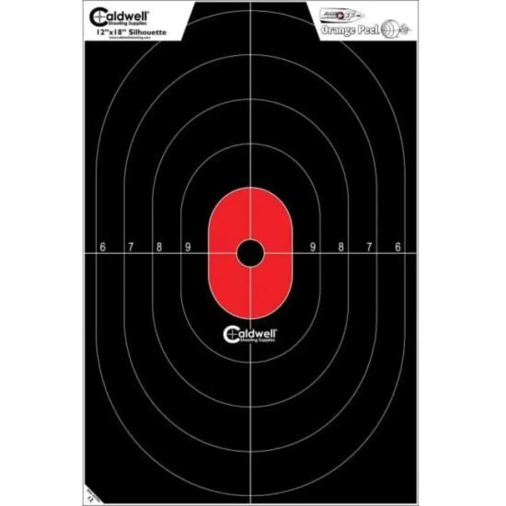 Aob Paper Targets Caldwell Sileft Handouette Center Mass Target Orange and Black 8 Pack Buy at Faith and Freedom