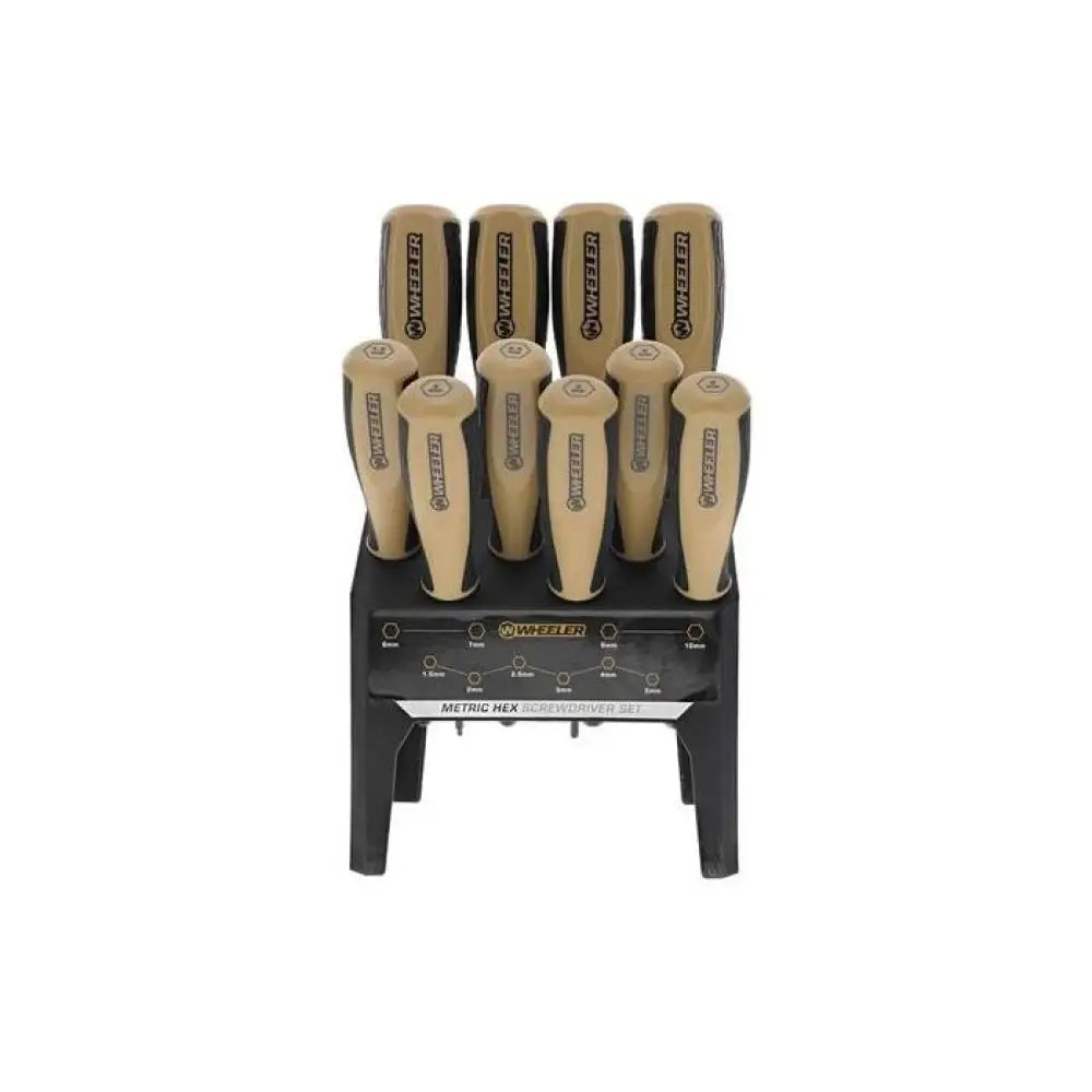 Aob Screwdrivers & Torque Wrenches Wheeler Metric Hex Benchtop Screwdriver Set 10/ct Buy at Faith and Freedom Outdoors