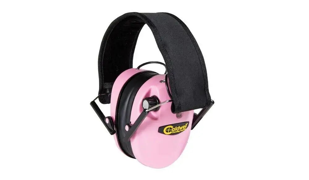 Aob Shooting|ear Muffs Caldwell E-max Low Profile Hearing Protection - Pink Buy at Faith and Freedom Outdoors