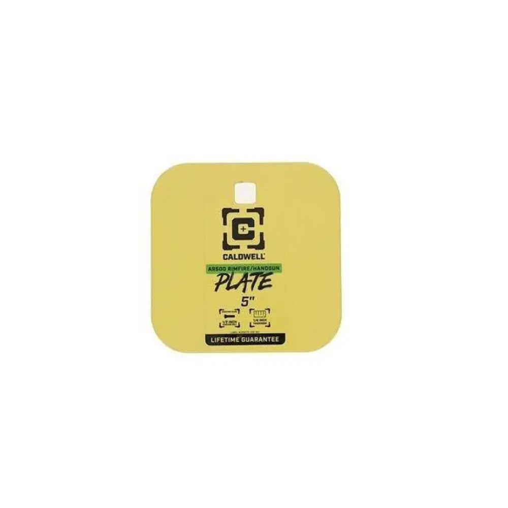 Aob Steel Targets Caldwell Ar500 1/4’’ Rimfire/handgun 5’’ Square Gong Yellow Buy at Faith and Freedom Outdoors